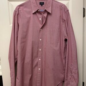 J. Crew Men's Long-Sleeve Button-Down Shirt in Rose
